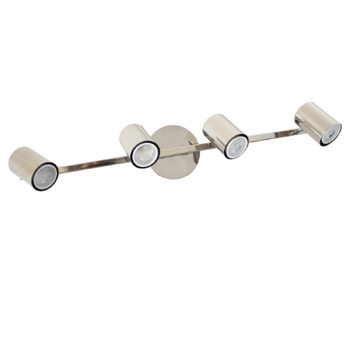 Aplique 4 luces GU10 con barral de 65 cm cromo